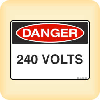 Sticker - Danger - 240 Volts.