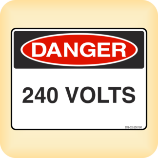 Sticker - Danger - 240 Volts.
