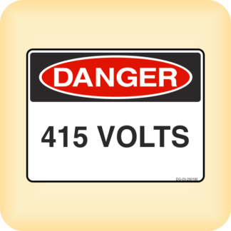 Sign - Danger - 415 Volts.