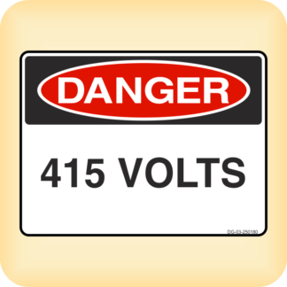 Sticker - Danger - 415 Volts.