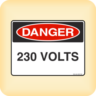 Sign - Danger - 230 Volts.