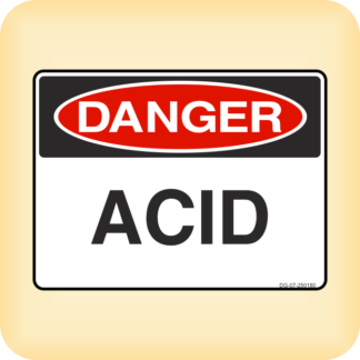 Sign - Danger - Acid.