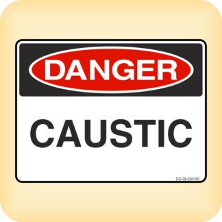 Sticker - Danger - Caustic.