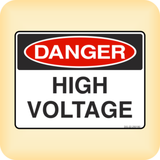 Sign - Danger - High Voltage.