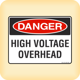 Sticker - Danger - High Voltage Overhead.