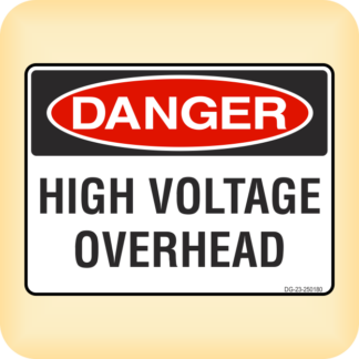 Sticker - Danger - High Voltage Overhead.