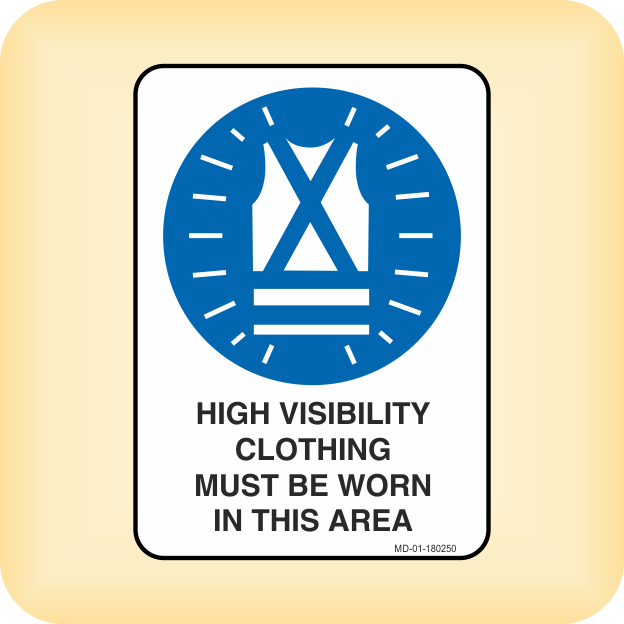 Sticker – High Visibility Clothing Must be Worn in This Area. – Klein Signs