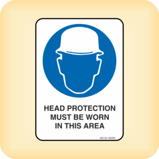 Sign - Head Protection Must be Worn in This Area.