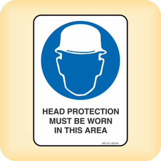 Sign - Head Protection Must be Worn in This Area.