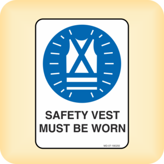 Sticker - Safety Vest Must be Worn in This Area.