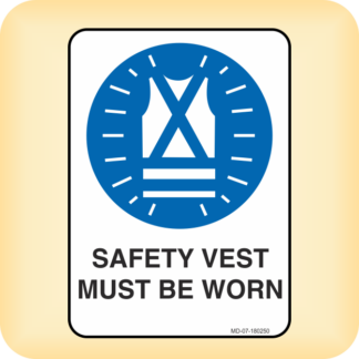 Sticker - Safety Vest Must be Worn in This Area.