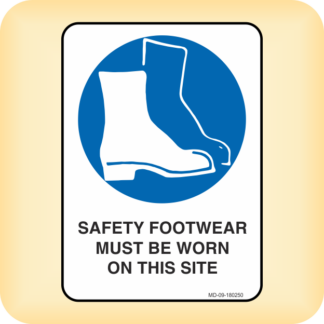 Sticker - Safety Footwear Must be Worn on This Site.