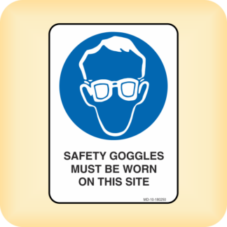 Sticker - Safety Goggles Must be Worn on This Site.