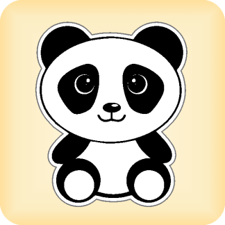 Panda - 131 x 160mm (5.2" x 6.3")