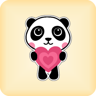 Panda - 58 x 81mm (2.3" x 3.2")