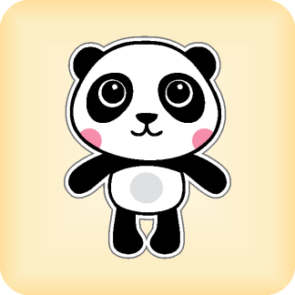 Panda - 85 x 113mm (3.3" x 4.4")