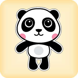 Panda - 122 x 162mm (4.8" x 6.4")