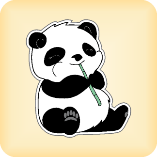 Panda - 90 x 102mm (3.5" x 4")