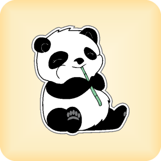 Panda - 66 x 74mm (2.6" x 2.9")