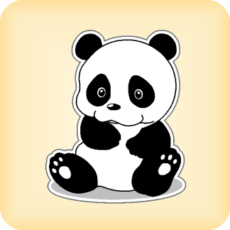 Panda - 87 x 107mm (3.4" x 4.2")