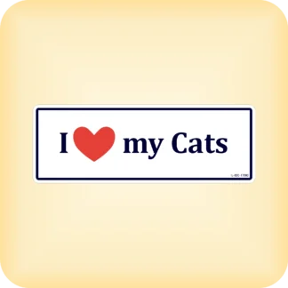 I Love my Cats - 170 x 60mm (6.7" x 2.4")