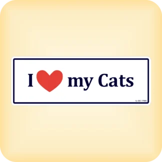 I Love my Cats - 223 x 79mm (8.8" x 3.1")