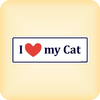 I Love my Cat - 170 x 60mm (6.7" x 2.4")