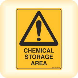 Sticker - Warning, Chemical Storage Area.