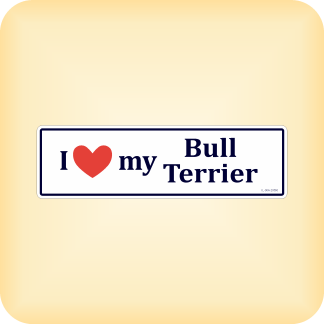 I Love my Bull Terrier - 205 x 60mm (8.1" x 2.4")