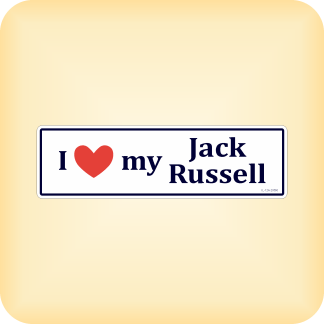 I Love my Jack Russell - 205 x 60mm (8.1" x 2.4")