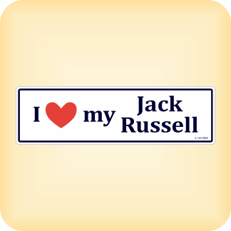 I Love my Jack Russell - 270 x 79mm (10.6" x 3.1")