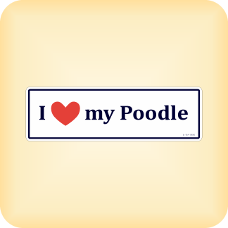 I Love my Poodle - 195 x 60mm (7.7" x 2.4")