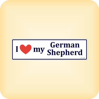 I Love my German Shepherd - 210 x 60mm (8.3" x 2.4")