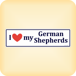 I Love my German Shepherds - 280 x 79mm (11" x 3.1")
