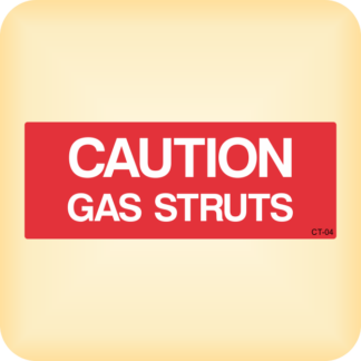 Sticker - Caution Gas Struts