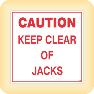 Sticker - Caution Keep Clear of Jacks