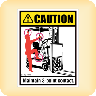 Caution - Maintain 3 Point Contact