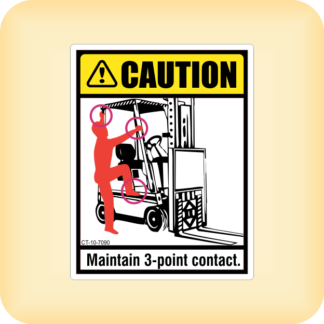 Caution - Maintain 3 Point Contact