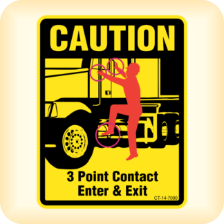 Caution - 3 Point Contact - Enter & Exit.