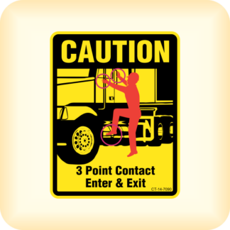 Caution - 3 Point Contact - Enter & Exit.