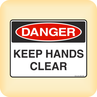 Sticker - Danger - Keep Hands Clear.