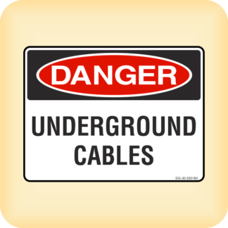 Sticker - Danger - Underground Cables.