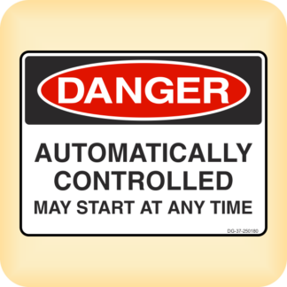 Sticker - Danger - Automatically Controlled. May Start at any Time.