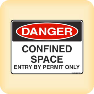 Sign - Danger - Confined Space. Entry by Permit Only.