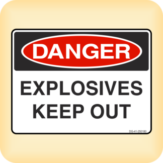 Sticker - Danger - Explosives Keep Out.