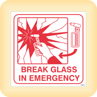 Sticker - Break Glass in Emergency