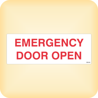 Sticker - Emergency Door Open
