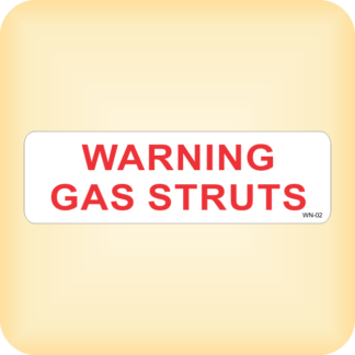 Sticker - Warning Gas Struts Sticker
