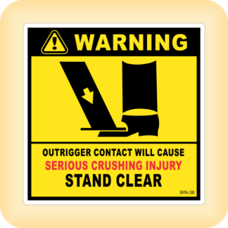 Warning Outrigger Contact Will Cause Serious Crushing Injury