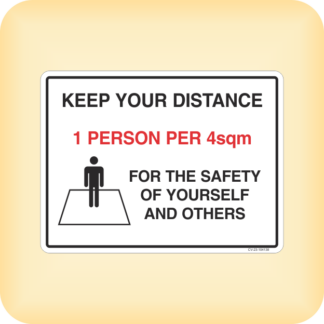 Keep Your Distance. (Sign)